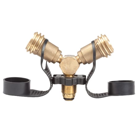 B & K Mr. Heater 2 in. D Brass/Plastic Propane Y Female Adapter F271735